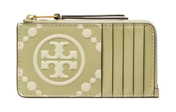 

TORY BURCH Кожаный картхолдер с оливковой ветвью для женщин
