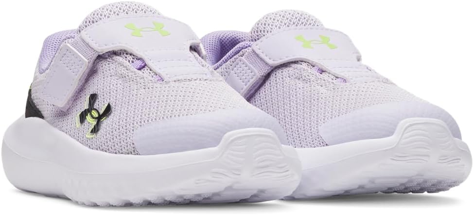 Детские кроссовки Under Armour Baby Girls' Surge 4 с альтернативной застежкой, (535) Salt Purple/Transparent/Black — фото 2
