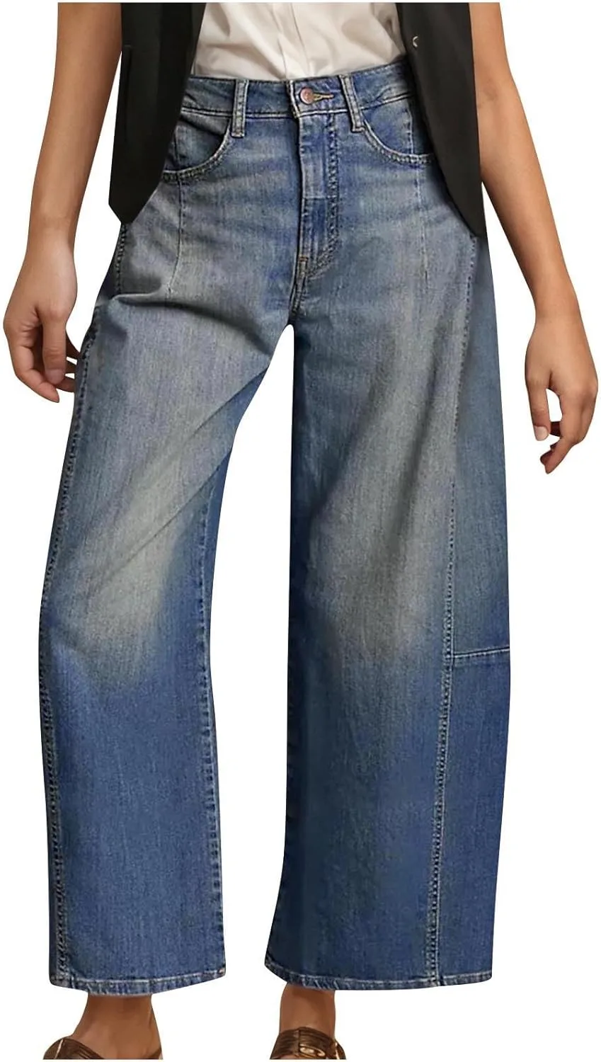 

Брюки-бочонки женские Mid Rise Wide Leg FZYLQY