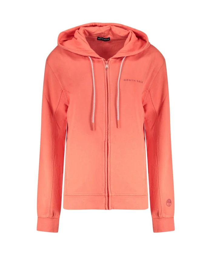 

Хлопковая толстовка с капюшоном и рельефным принтом. North Sails, розовый