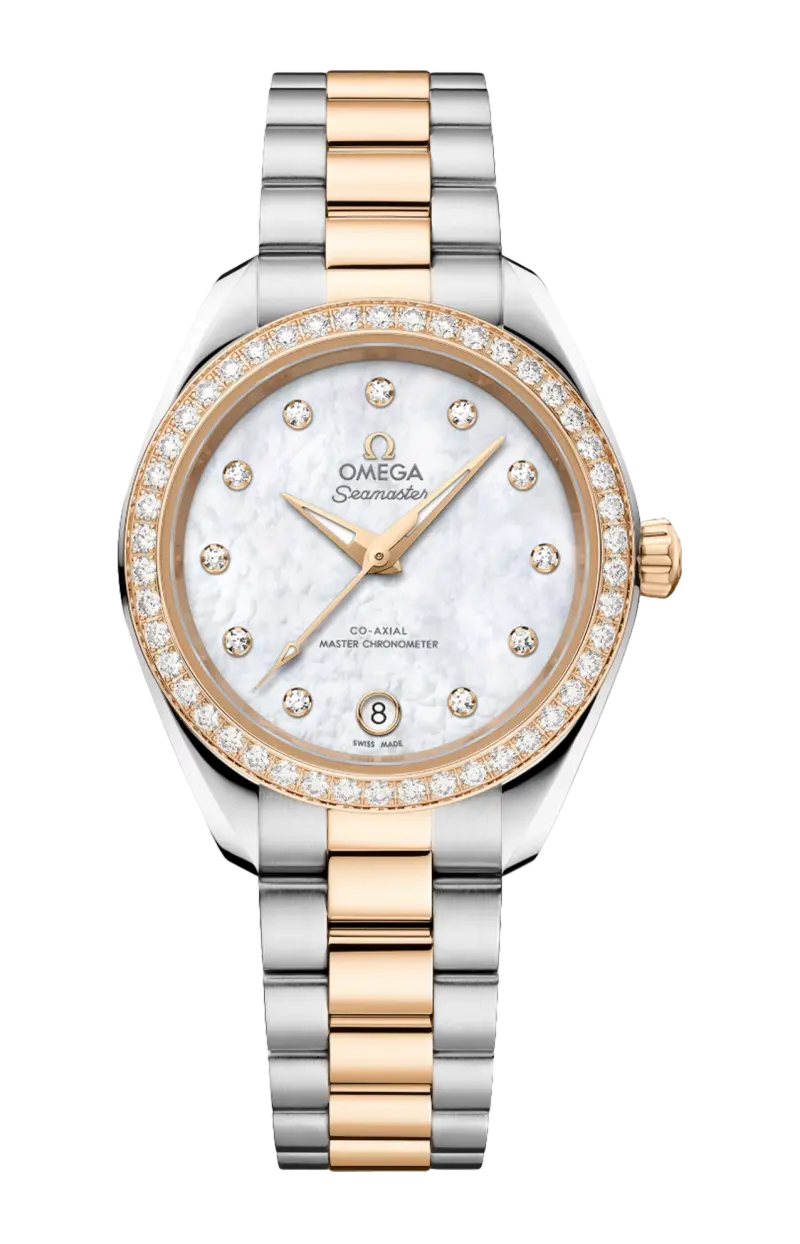 

Seamaster aqua terra 150м 30 мм, нержавеющая сталь - золото moonshine на нержавеющей стали - золоте moonshine - 220.25.30.20.55.001 OMEGA