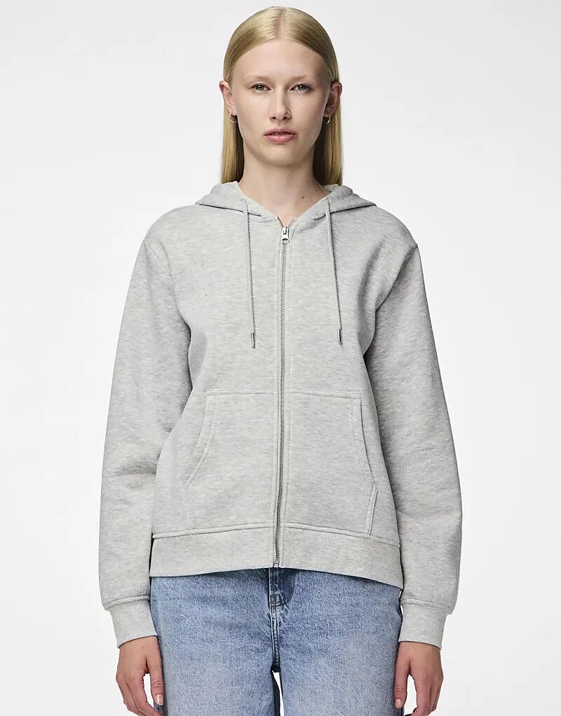 

Толстовка Pieces Hoodie светло-серого меланжа
