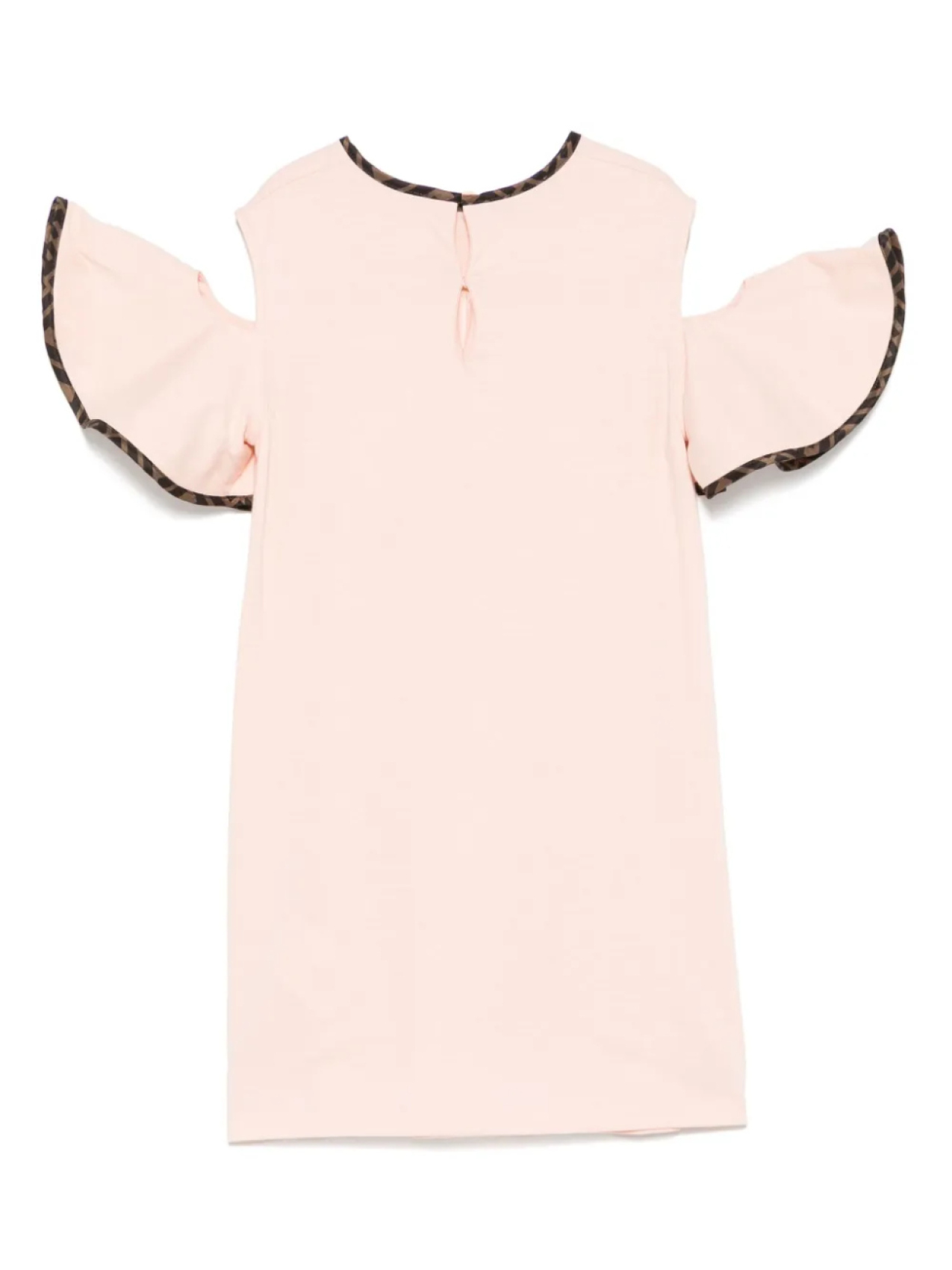 Платье с вышитым логотипом Fendi Kids, розовый — фото 2