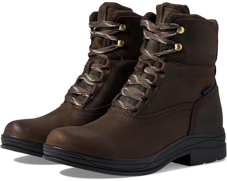 Ботинки женские Ariat Harper водонепроницаемые на шнуровке, темно-коричневый