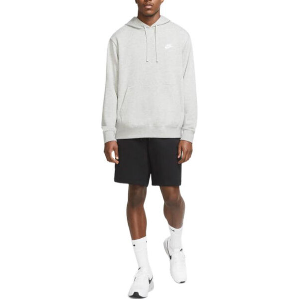 Толстовка Men's Nike Solid Color Logo Printing Hooded Long Sleeves Gray, серый — фото 3