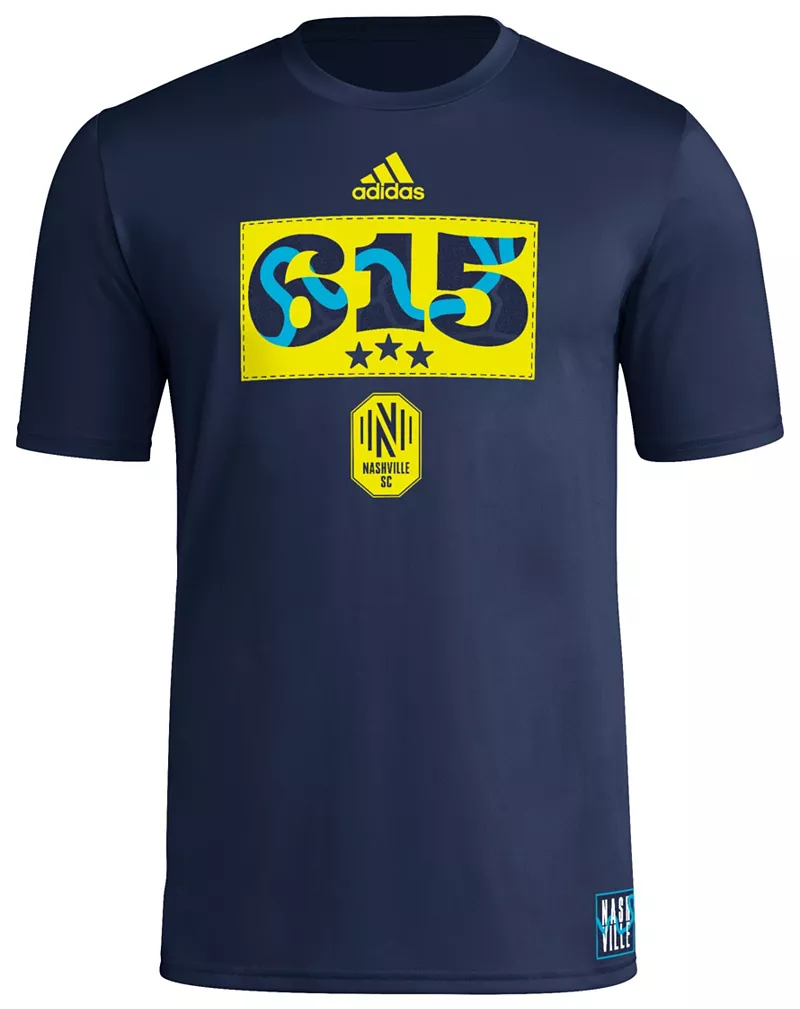 

Темно-синяя футболка Adidas Adult Nashville SC 2024 Jersey Hook