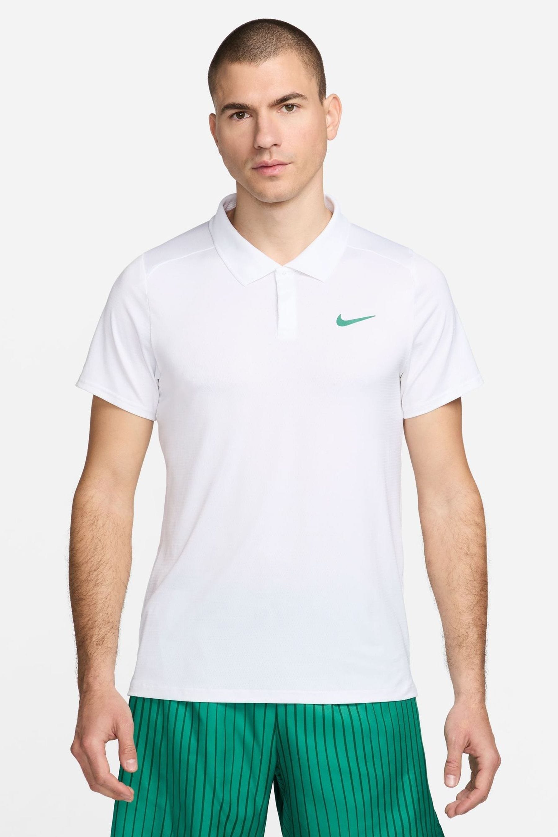 

Теннисная рубашка-поло Court Advantage dri fit Nike, белый