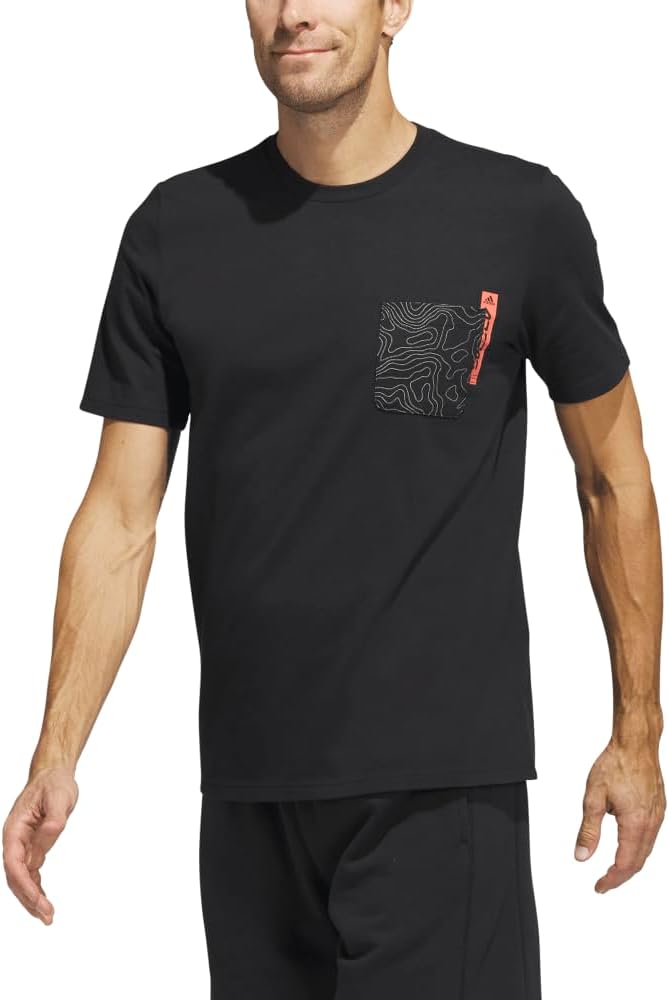 Мужская футболка City Escape Graphic Pocket Short Sleeve T-Shirt ENC41 Adidas, черный — фото 3