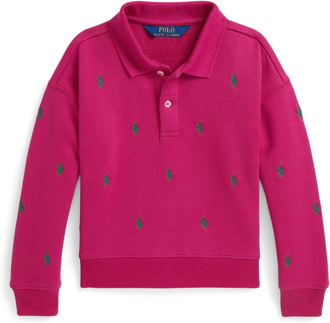 

Толстовка Polo Ralph Lauren Kids Polo Pony Fleece Polo Sweatshirt, цвет Preppy Pink