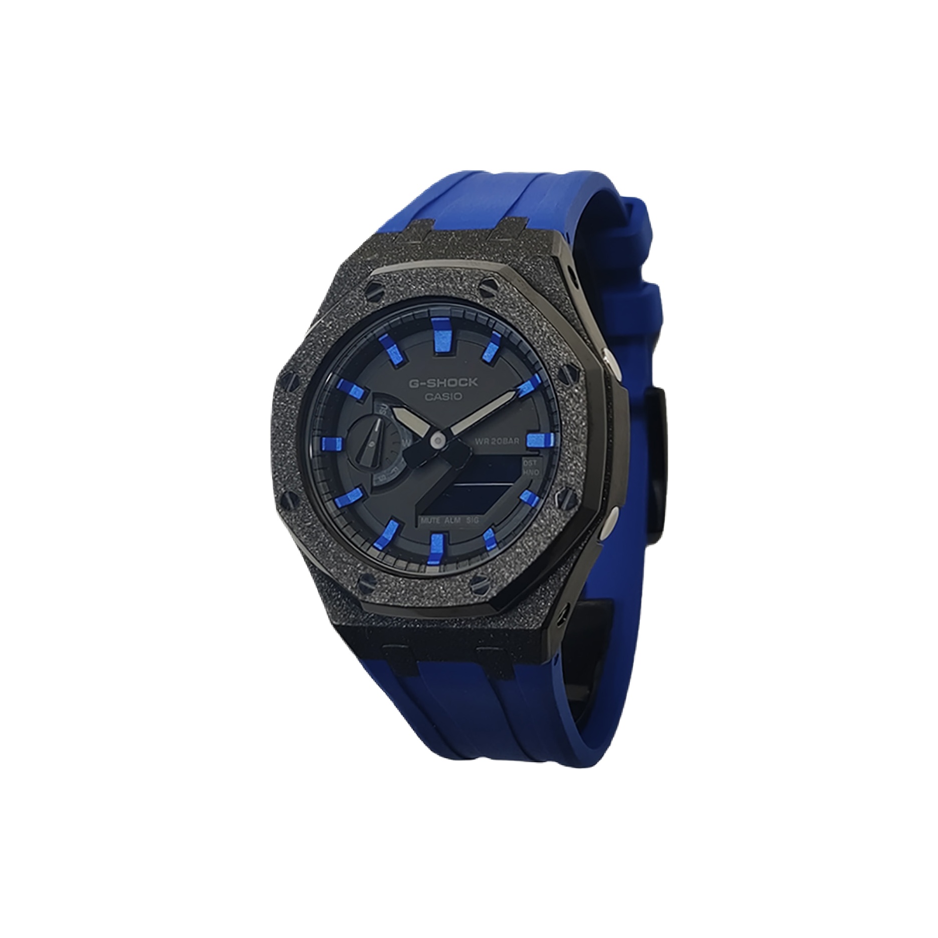 

CASIO Ретрофит серии электронный механизм фторэластомерный ремешок часы мужские черный циферблат