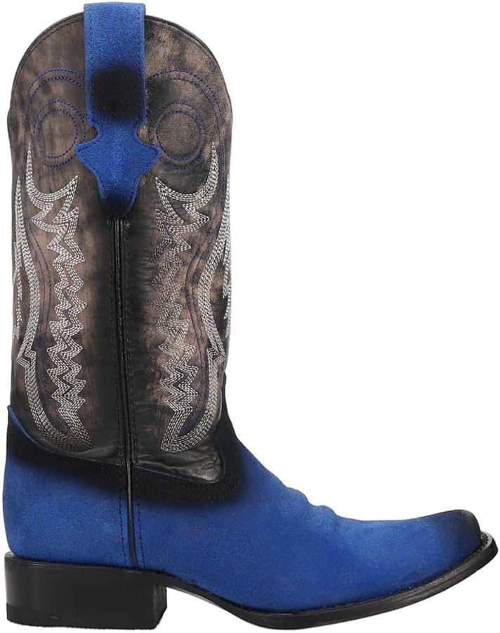 

Мужские повседневные ботинки Ferrini Mens Roughrider с вышивкой, узкий квадратный носок - синие Ferrini Italia