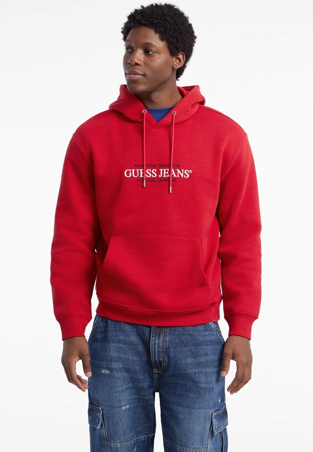 

Толстовка с капюшоном HOOD REG AMERICA TRAD - Sweatshirt Guess Jeans, красный