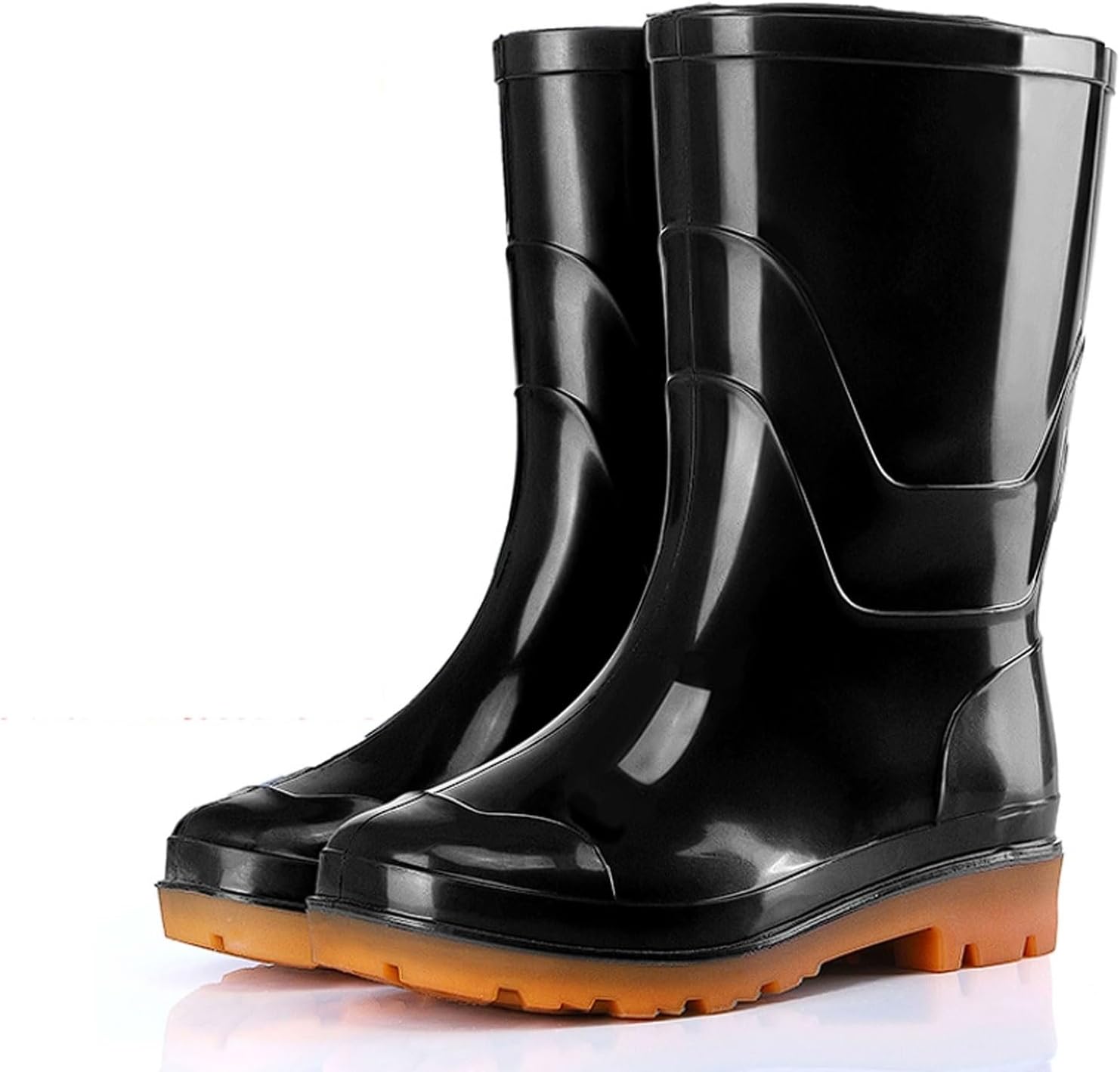 

Высокие и средние водонепроницаемые резиновые сапоги, противоскользящие, с флисовой подкладкой, с подошвой из бычьей кожи, для строительства и мойки автомобилей Qiangan, 25cm Type 1