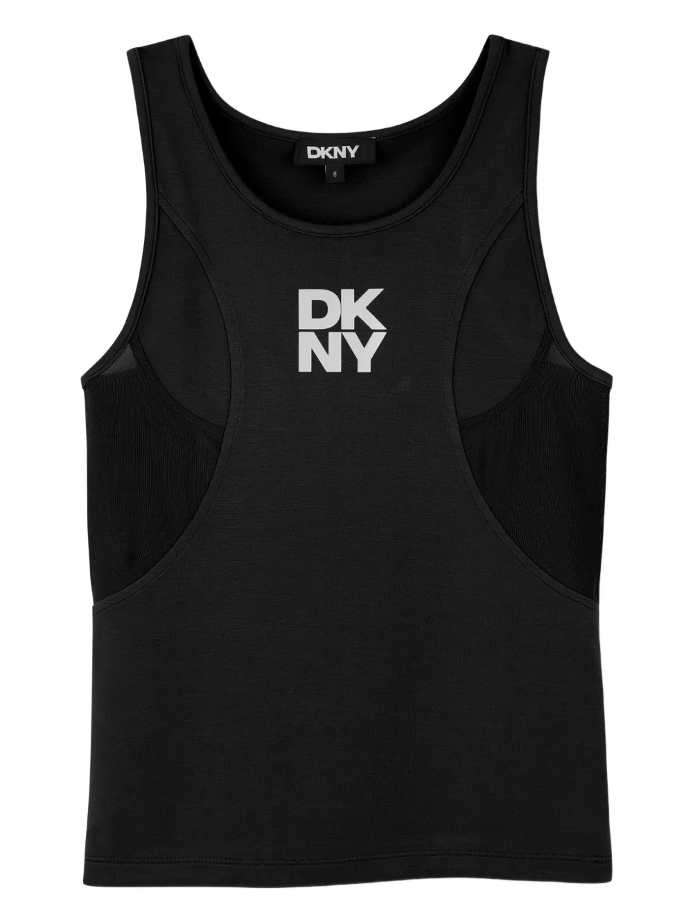 

Топ с сетчатыми вставками Dkny Kids, черный