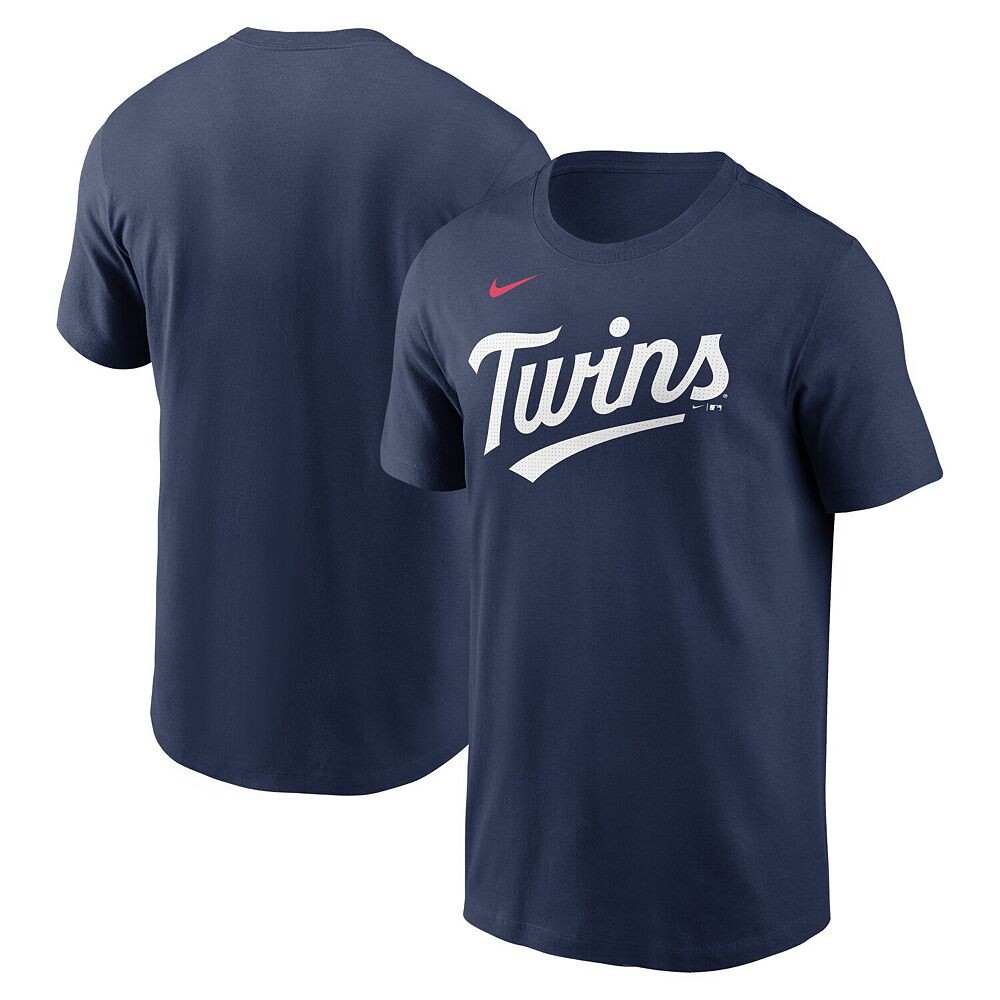 

Мужская темно-синяя футболка Nike Minnesota Twins Fuse Wordmark, цвет Twn Navy
