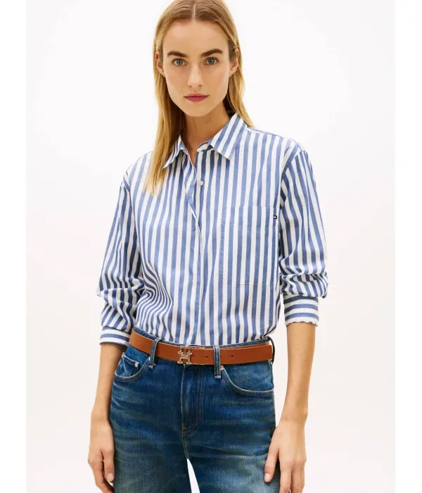 Рубашка oversize fit Tommy Hilfiger, темно-синий