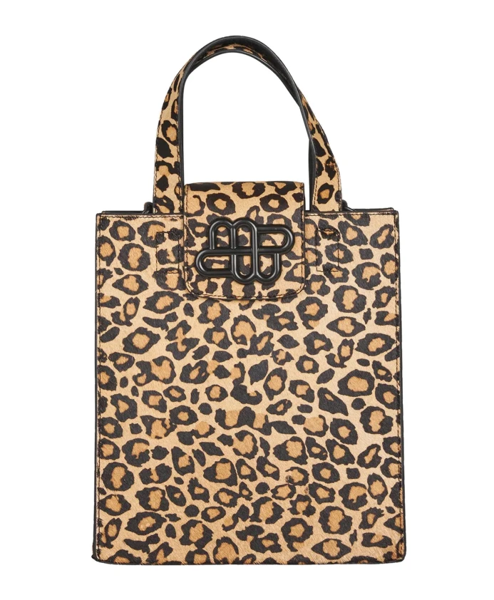 

Сумка с леопардовым принтом и застежкой-эмблемой Munthe, коричневый