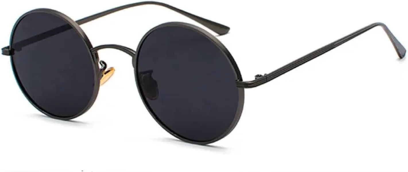 

Солнцезащитные очки с защитой от УФ-излучения UV400 для женщин и мужчин | Круглые темно-зеленые линзы | для занятий спортом на открытом воздухе DSVIGF, Black Black