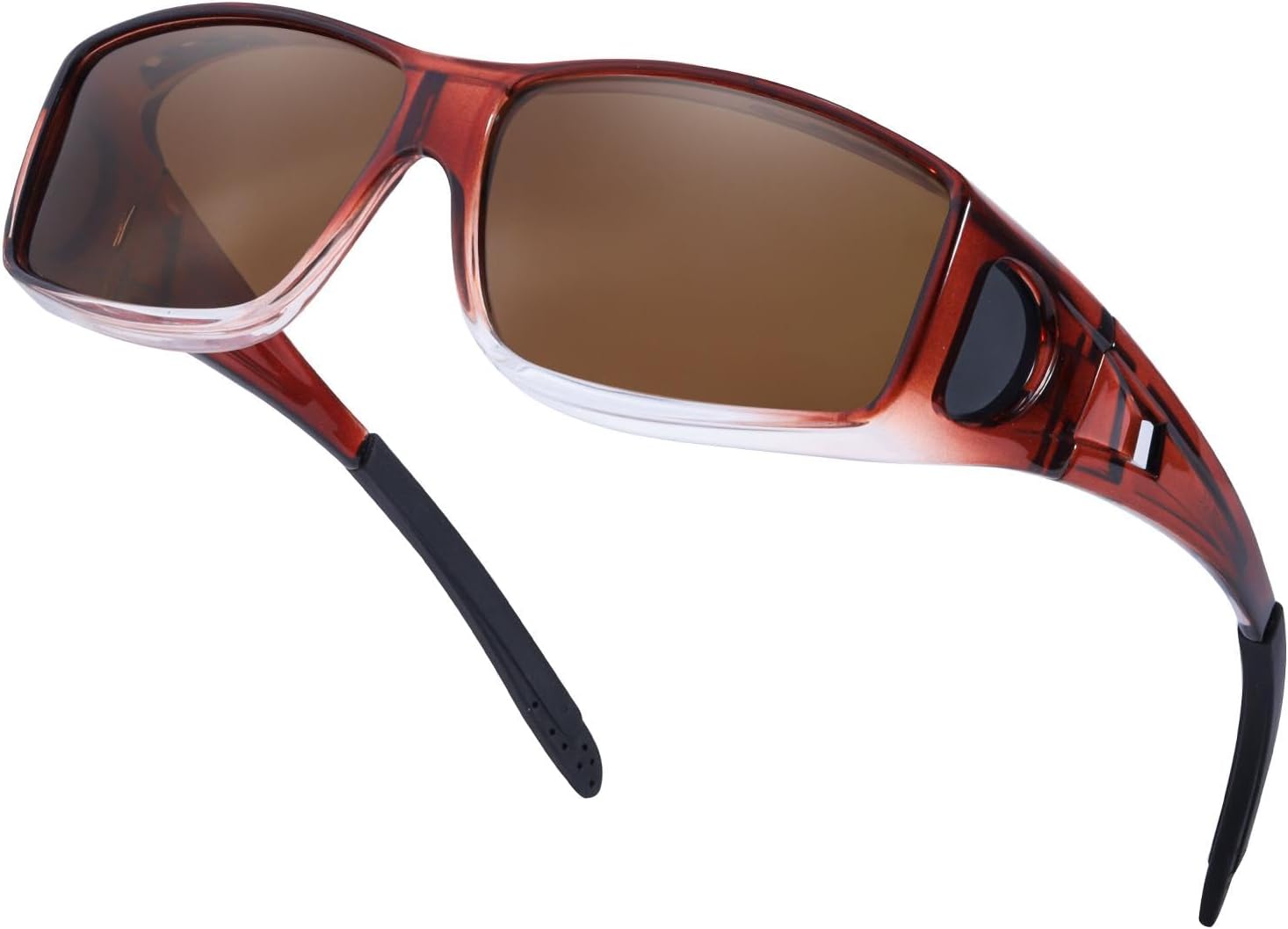 

Поляризованные солнцезащитные очки VIEWBETTER, надеваемые поверх обычных очков, для женщин и мужчин, с застежкой-пряжкой, защита от УФ-излучения UV400, C03 Gradient Brown