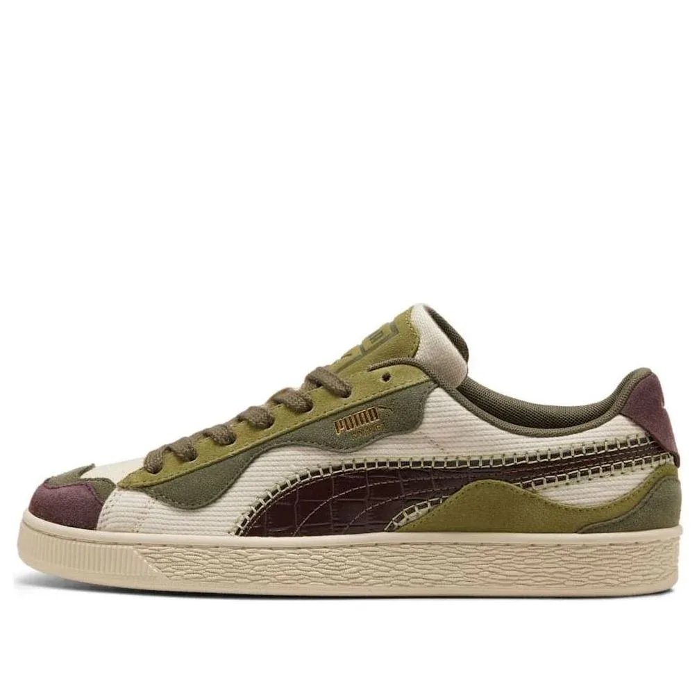 Кроссовки PUMA Basket Trippy Camo 'Alpine Snow Loden Green Chocolate Brown'