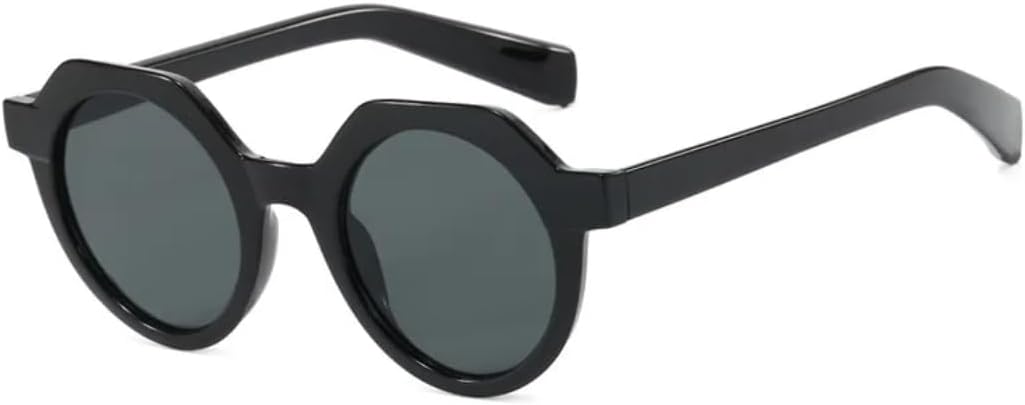 

Модные круглые женские солнцезащитные очки в стиле панк, ретро-очки с заклепками, мужские солнцезащитные очки с градиентным переходом цвета, защита от УФ-излучения UV400 SZVVBKK, Black