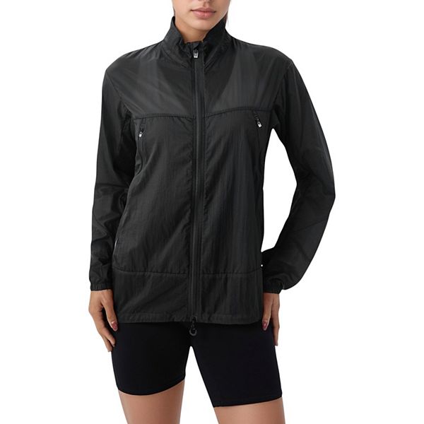 

Женская легкая куртка с молнией на всю длину, длинными рукавами и высоким воротником для защиты от солнца Anna-Kaci, Black