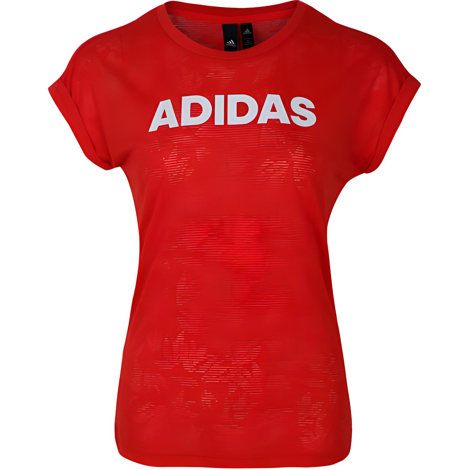 

Adidas Футболка женская красная, Красный, Adidas Футболка женская красная