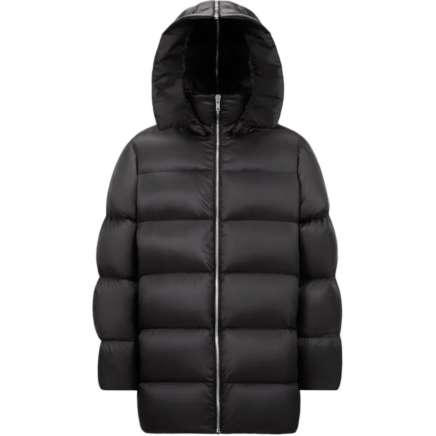 

MONCLER GENIUS Рик Оуэнс Икс Монклер Тканый Капюшон с Одним Глазом Пальто, Black