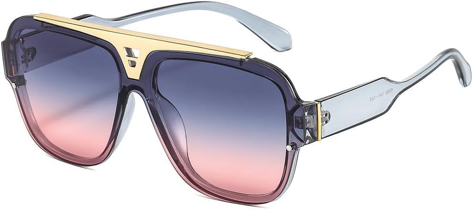 

Модные винтажные солнцезащитные очки в крупной оправе для женщин и мужчин, роскошные, популярные, для путешествий, женские солнцезащитные очки UV400 HVTVTLA, Gray Gray Pink