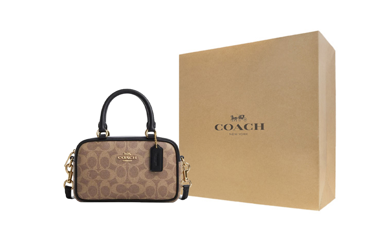 

COACH Сумка через плечо из кожи с покрытием