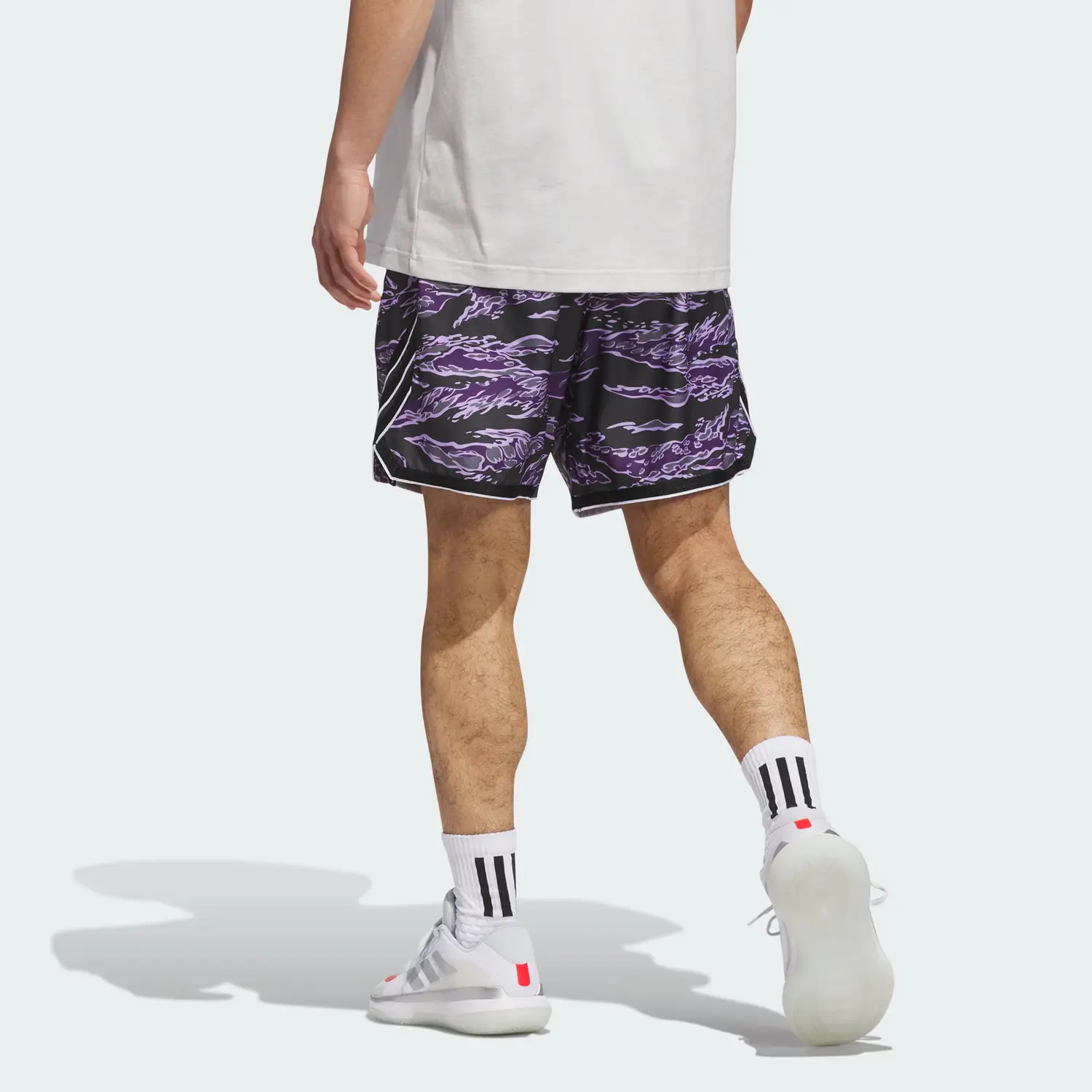 Шорты спортивные Climacool SS25 CRAZY LITE AOP мужские Adidas, фиолетовый/черный — фото 3