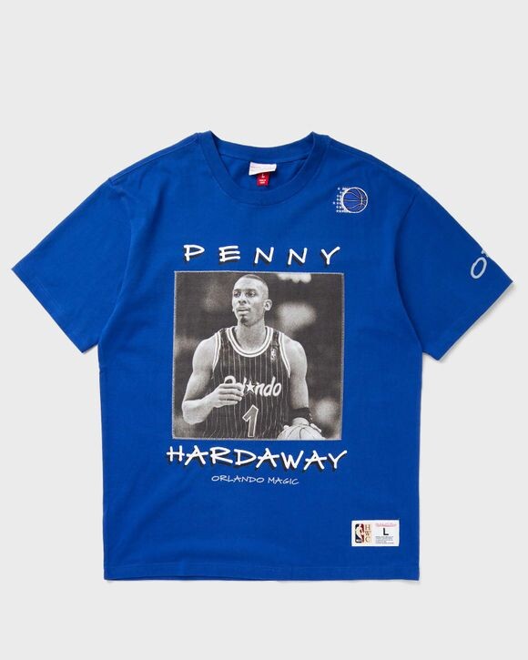 

Футболка Mitchell & Ness Nba Heavyweight Premium Player Tee Vintage Logo Orlando Magic Penny Hardaway #1, цвет royal