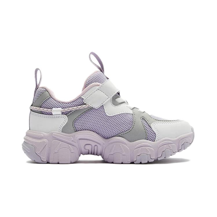 FILA KIDS Детские повседневные туфли Cat Paw с противоскользящей подошвой, устойчивые к износу, низкие, фиолетовые, для детей 3-7 лет — фото 3