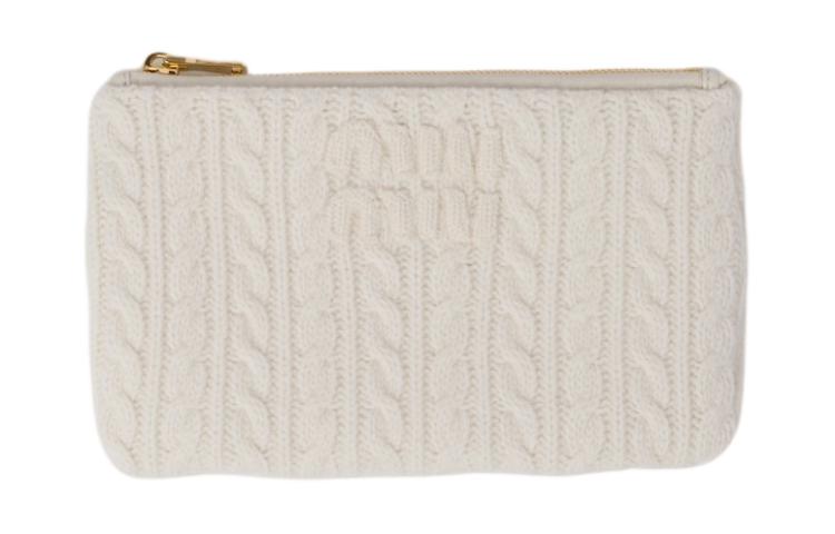 

MIU MIU Женский тканевый кошелек для монет, белый