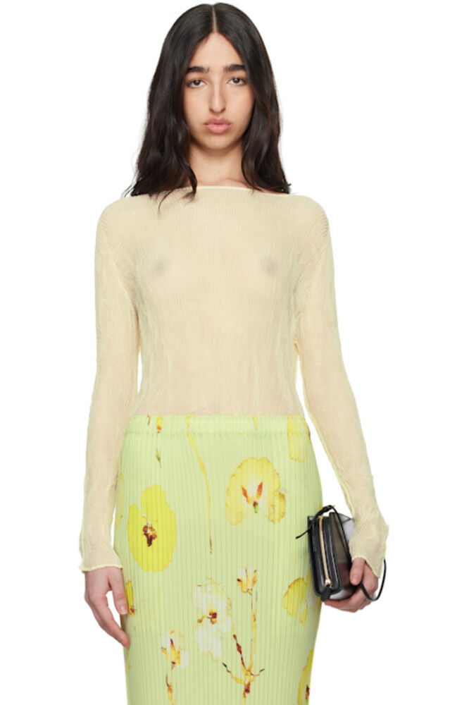 

Желтый шифоновый топ Twist 2 ISSEY MIYAKE