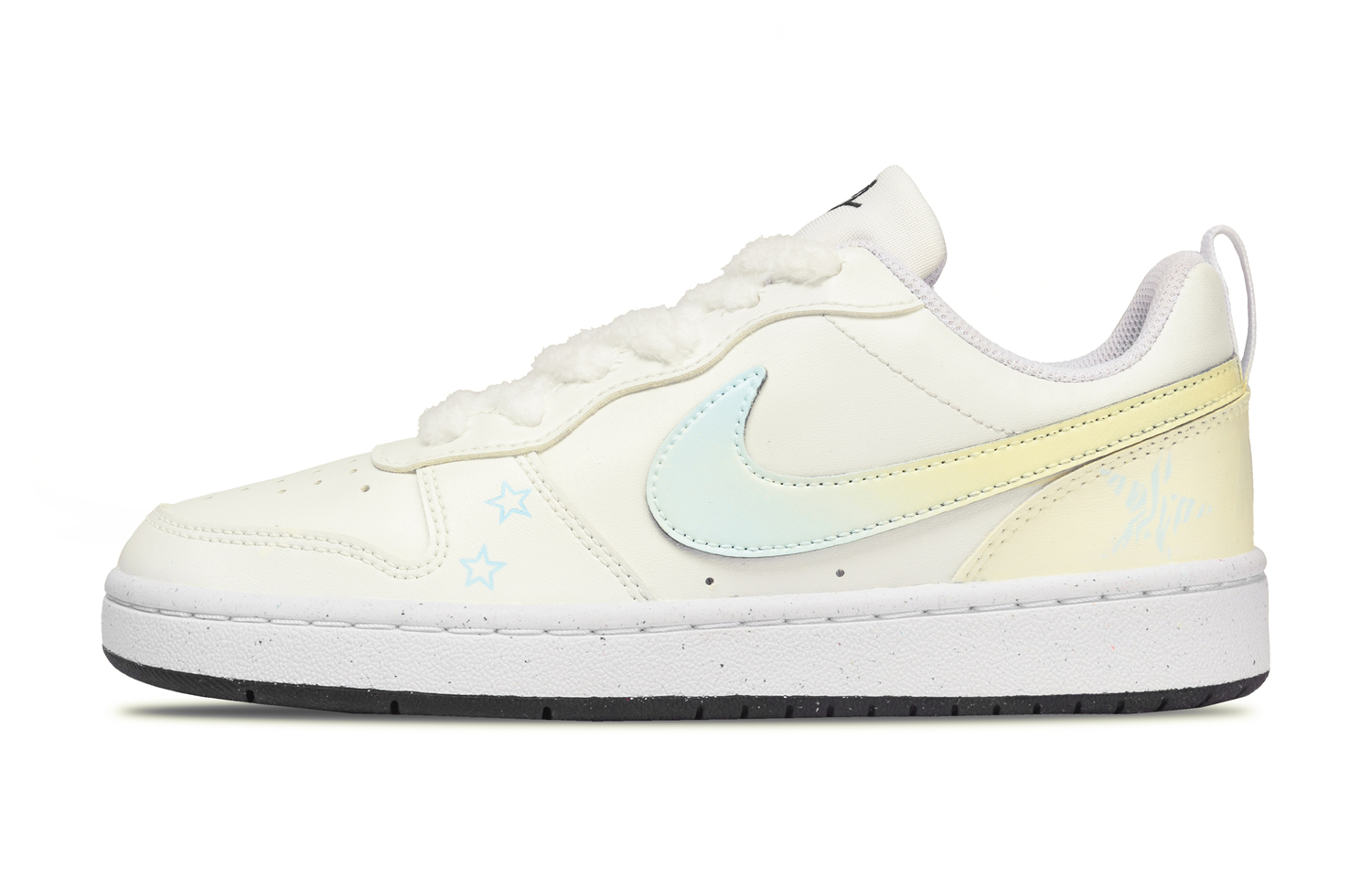 

Кроссовки для скейтбординга Court Borough Cream Galaxy Slip Resistant Abrasion Resistant низкие детские Unisex Nike, желтый