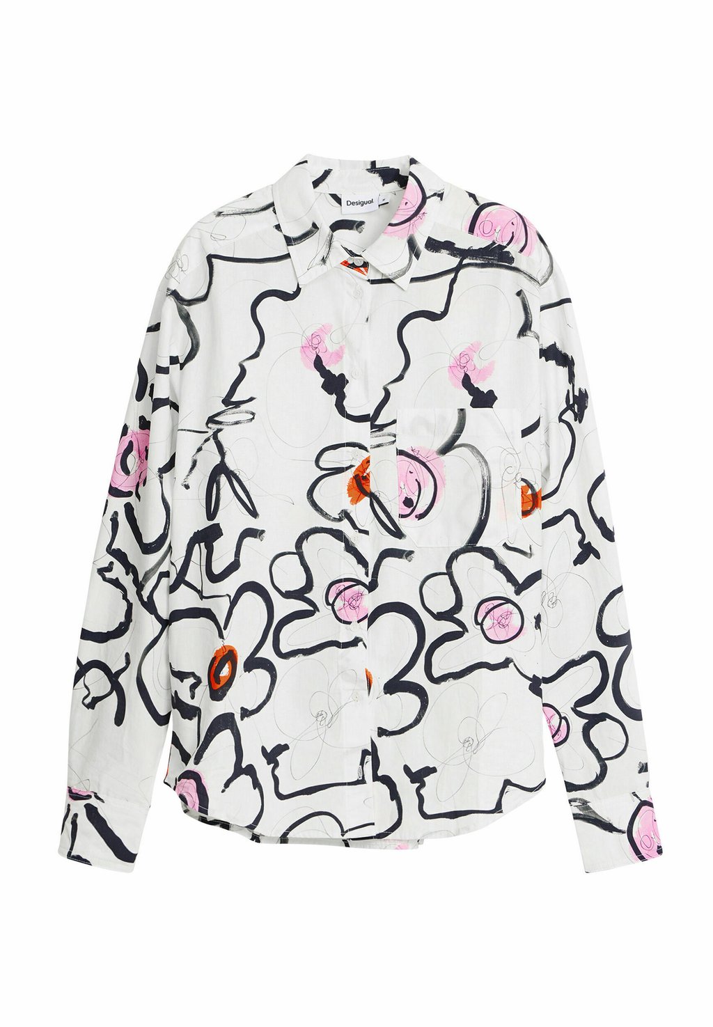 

Блузка на пуговицах LIGHT FLORAL Desigual, белый