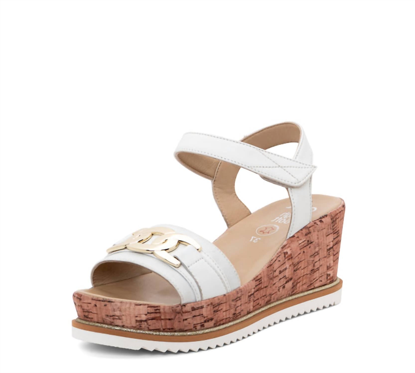 Женские босоножки Palmdale Wedge Sandals белого цвета Ara — фото 3