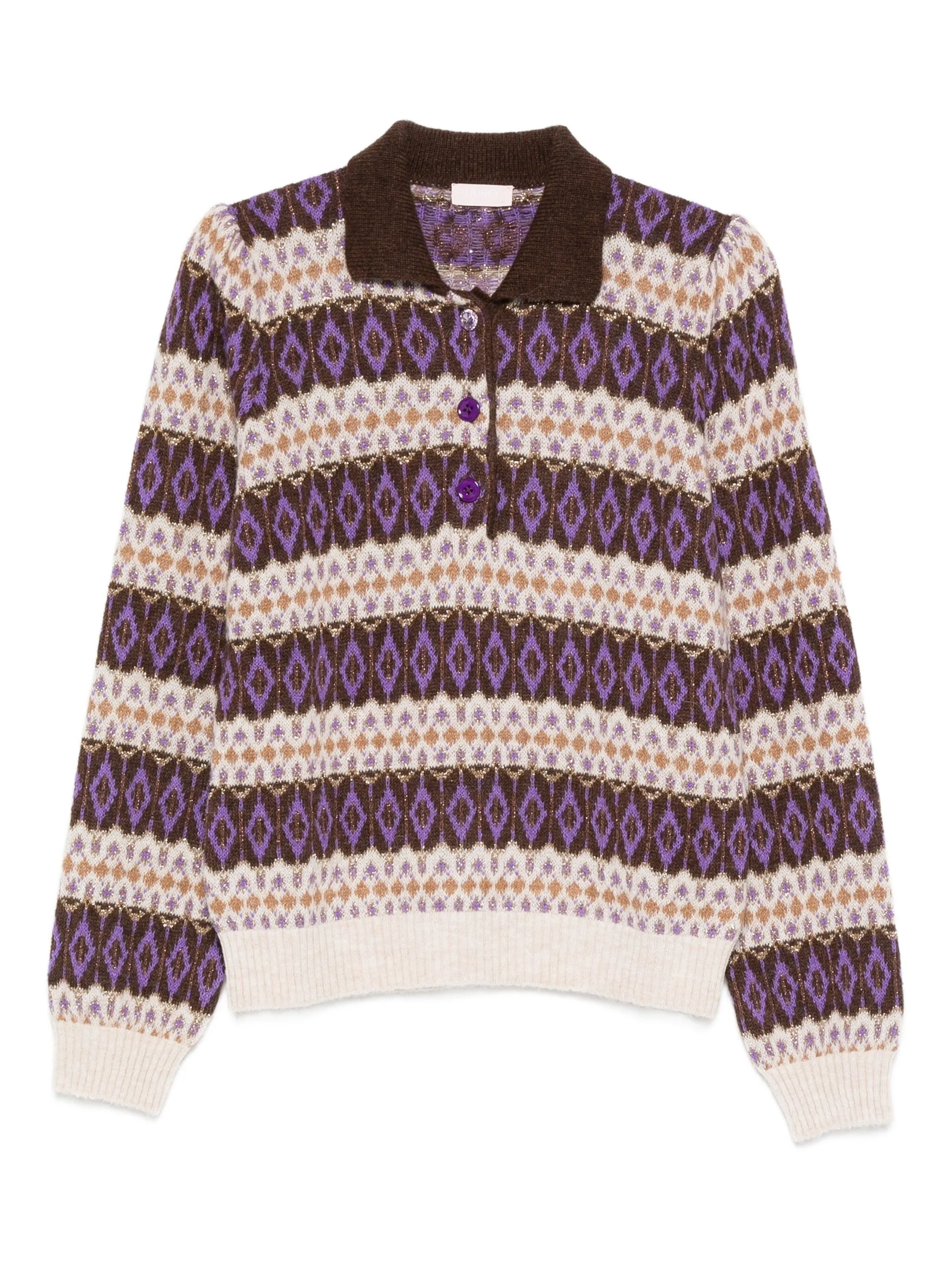 

Рубашка поло с узором Liu Jo, фиолетовый