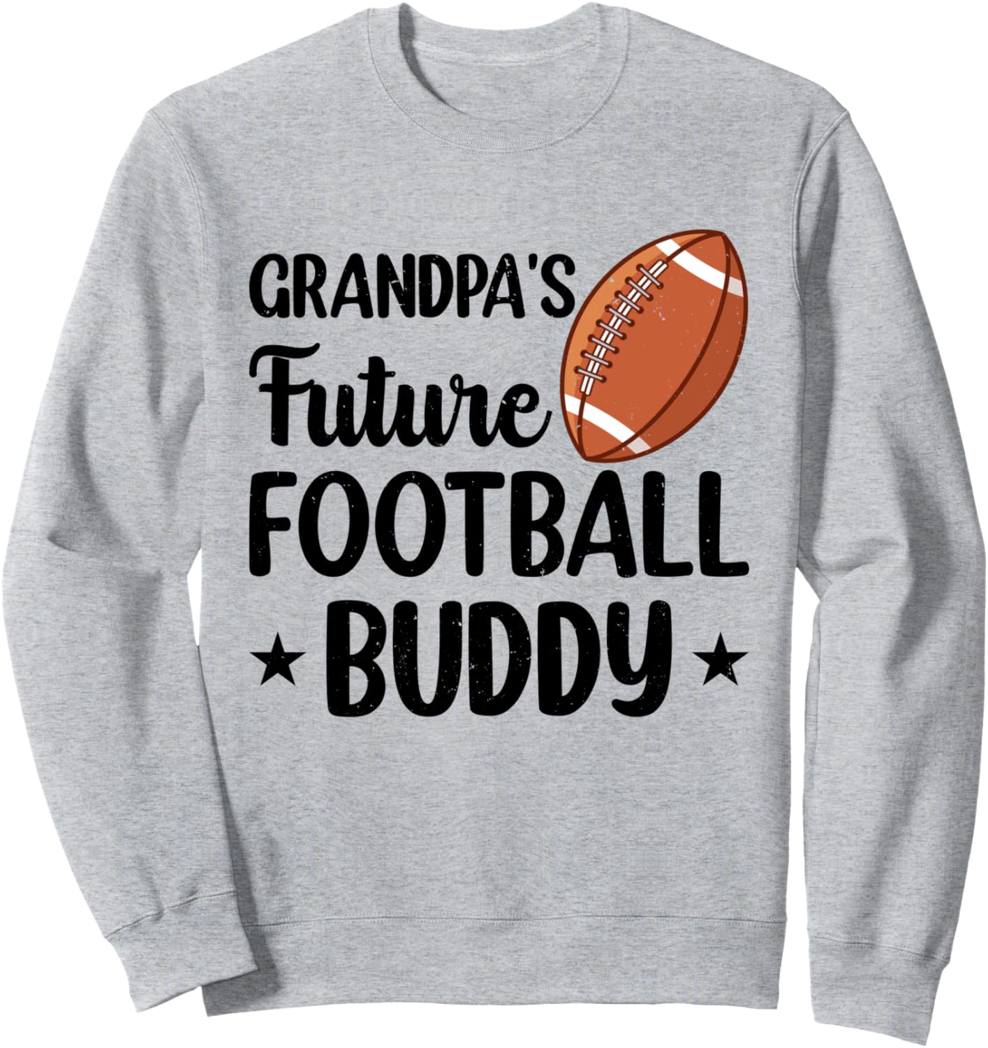 

Футболка с надписью «Американский футбол для малыша - будущий друг дедушки-футболиста» Newborn Football Player Toddler, серый