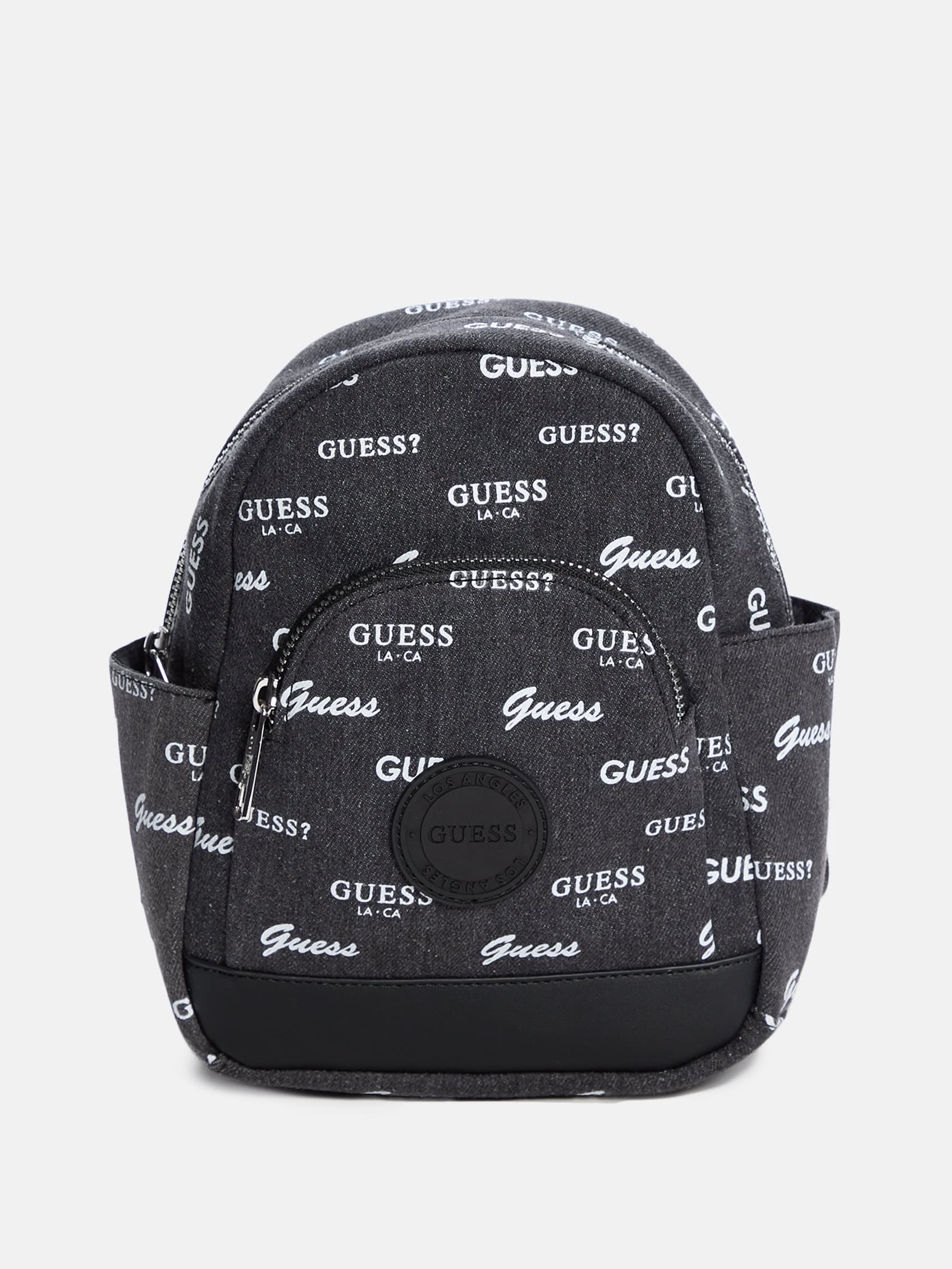 

Мини-рюкзак из денима Guess Factory, черный