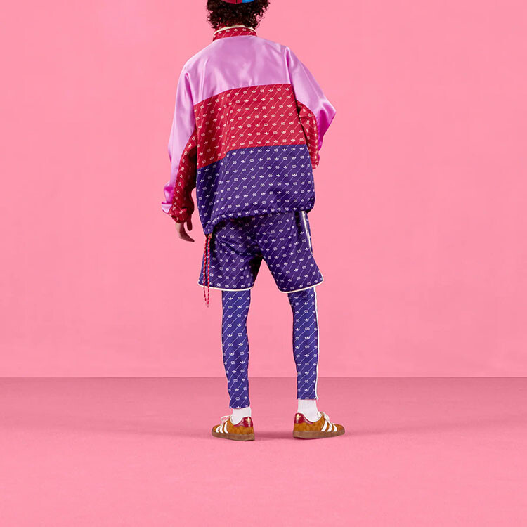 Шорты Gucci X Adidas Унисекс, коллаборация брендов, синий — фото 3