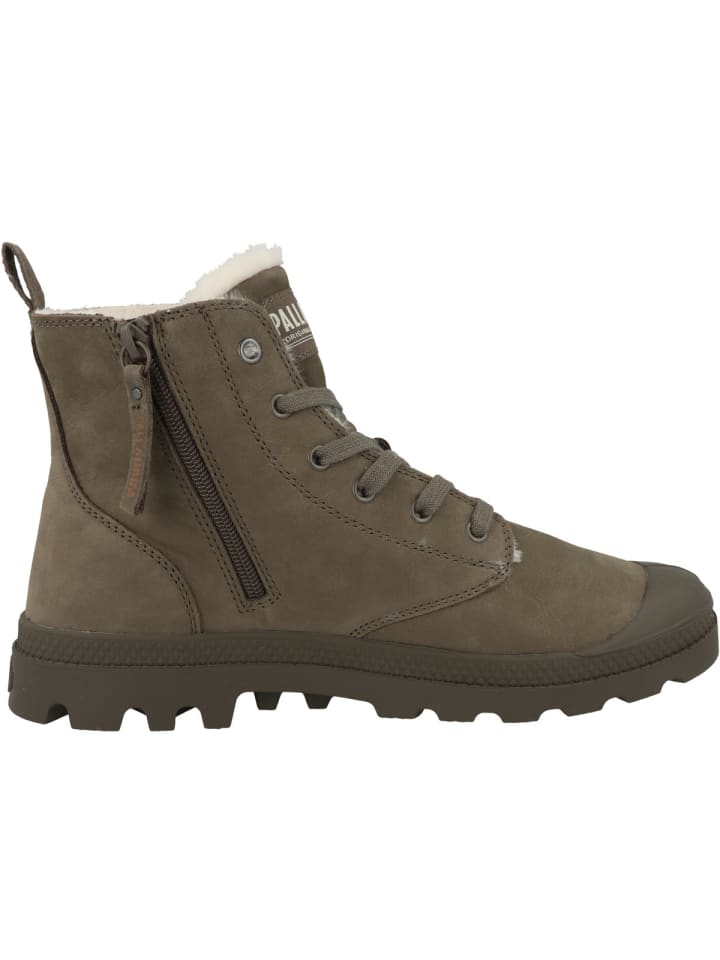 Palladium Ботинки Pampa Hi Zip WL на шнуровке серого цвета — фото 3