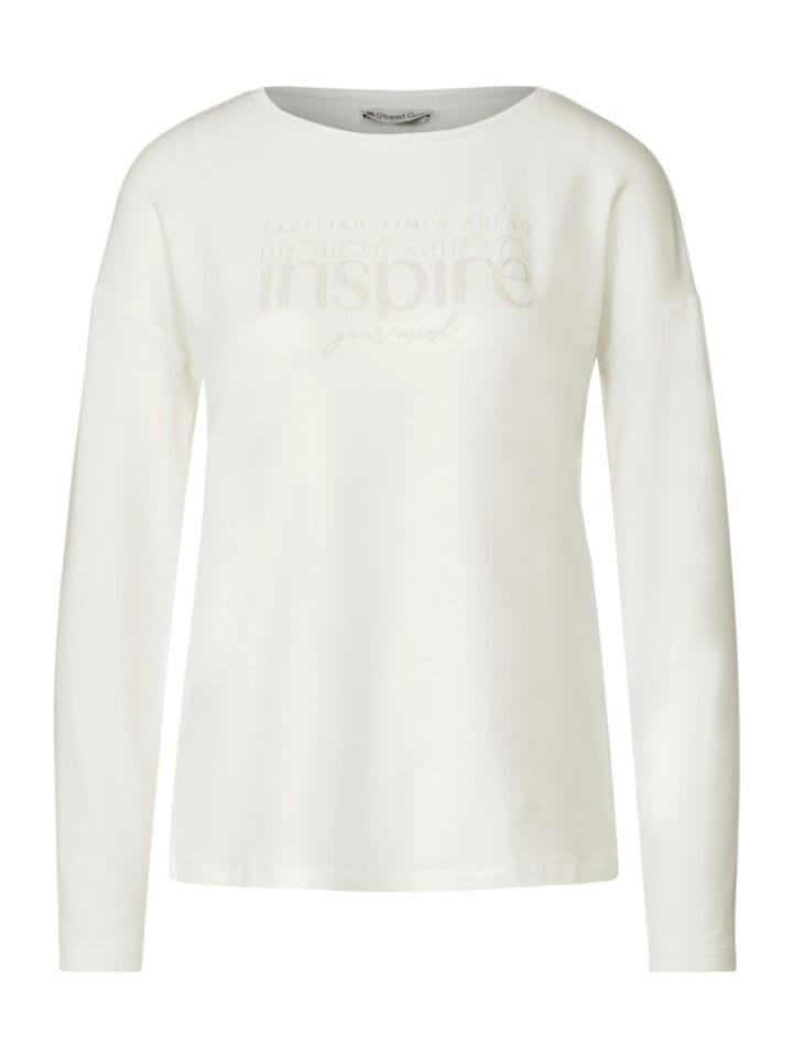 

Лонгслив Street One Langarmshirt, цвет lucid white