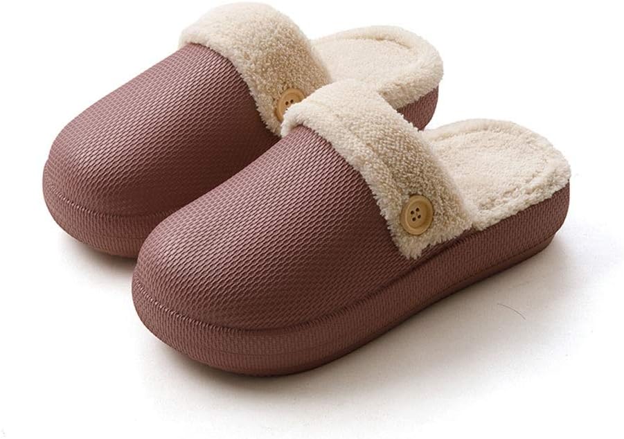 

Мужские домашние тапочки, для дома и улицы, легкие хлопковые тапочки для женщин, мягкие, теплые зимние с тихой подошвой, съемная подкладка (Цвет: коричневый, Размер: EU 39-40) Khuy