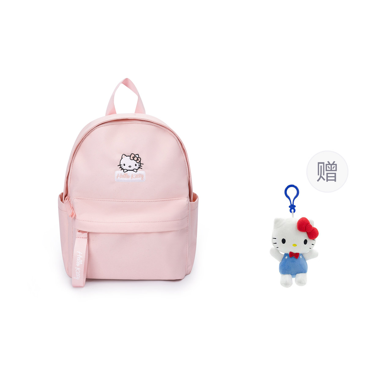 

Sanrio Полиэстеровый рюкзак для женщин розовый, Pink+Hello Kitty Pendant