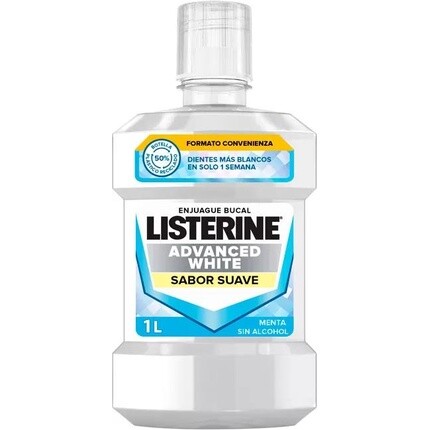

Ополаскиватель для полости рта Advanced Whitening с мягким вкусом, 1 литр Listerine