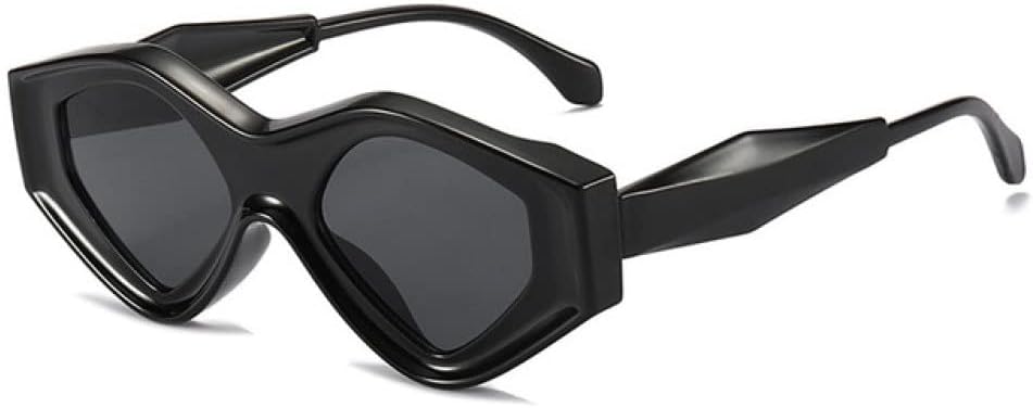 

Винтажные солнцезащитные очки Polygon для женщин, разноцветные двухцветные солнцезащитные очки для мужчин, нестандартной формы, защита от ультрафиолета UV400 LANGSER, C1black-black