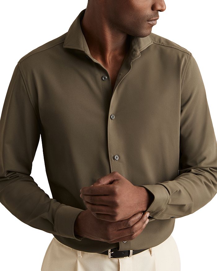

Рубашка из джерси с пуговицами Charge Regular Fit REISS, зеленый