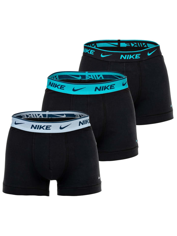 

Nike Комплект из 3 боксерских трусов: черный/светло-голубой/белый